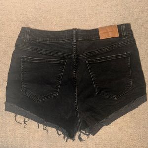 Zara faded black denim shorts size 8